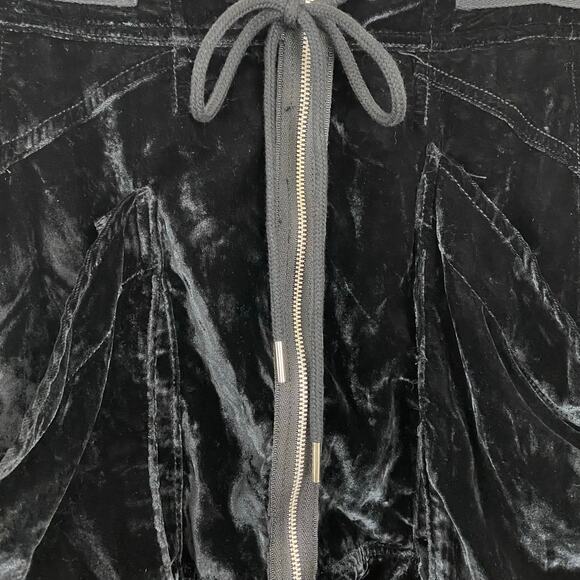 Free People Paxton Parachute Velvet Utility Skirt - Black - Size 6 - Picture 6 of 10